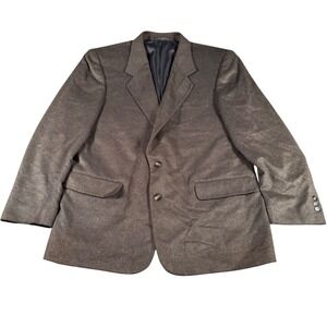 Petrocelli Sport Coat Mens 43R Brown Silk Cashmere Wool 2-Button Blazer Jacket